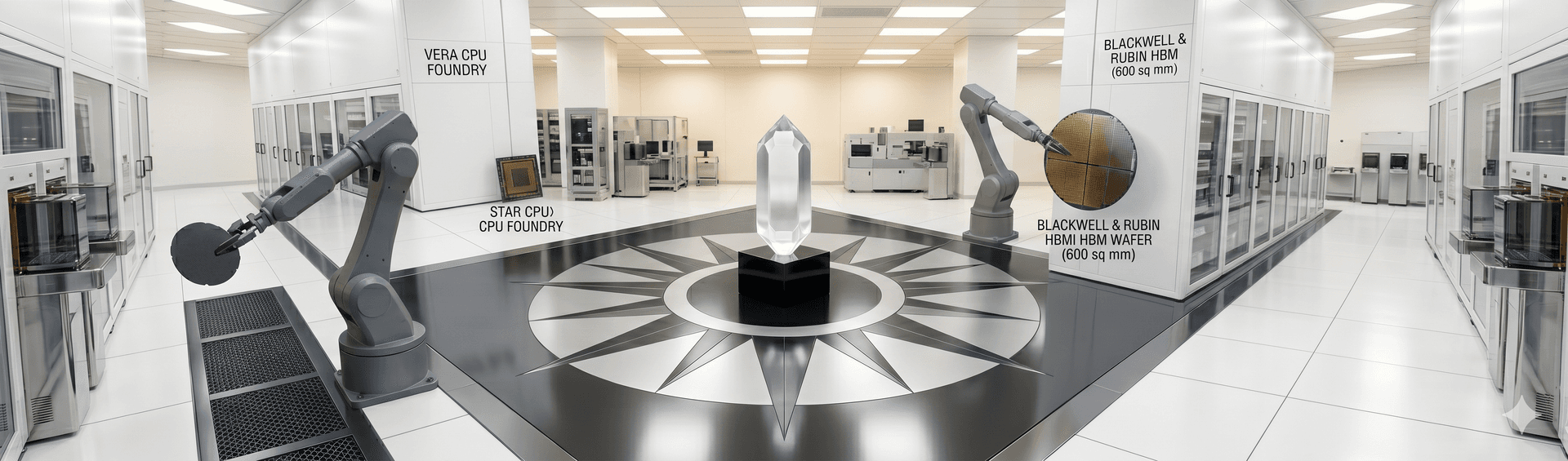 Nvidia Vera Rubin server rack with Groq LPU accelerators in an AI factory setting