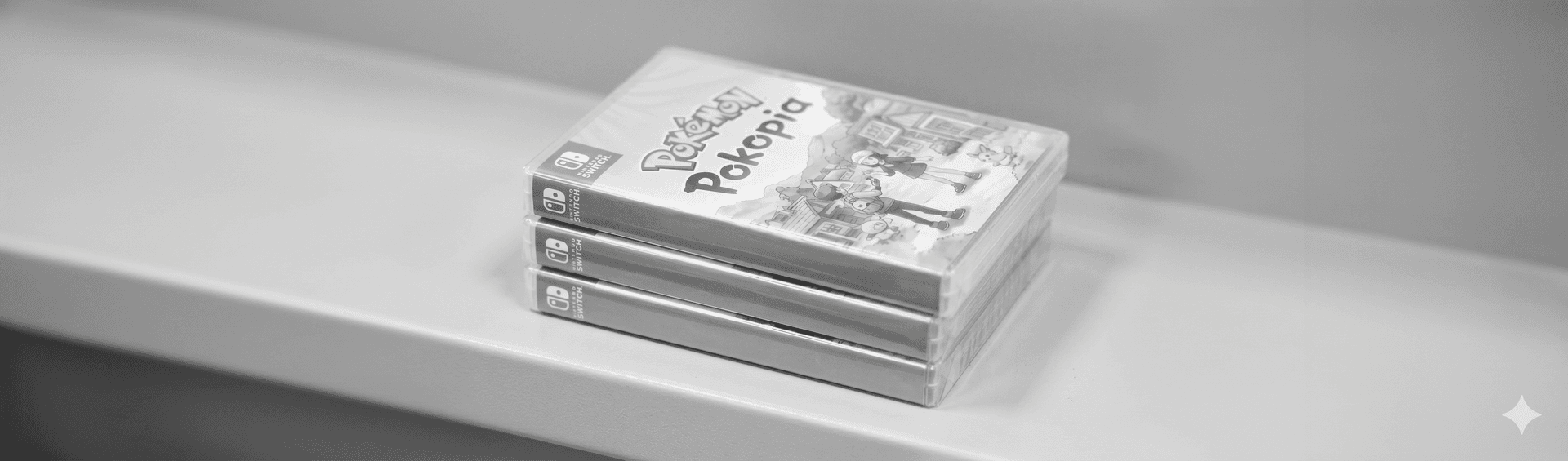 Nintendo Switch 2 console alongside Pokémon Pokopia packaging on a retail shelf